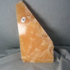 orange calcite slab chunk bookend vintage from Mexico (w2539)